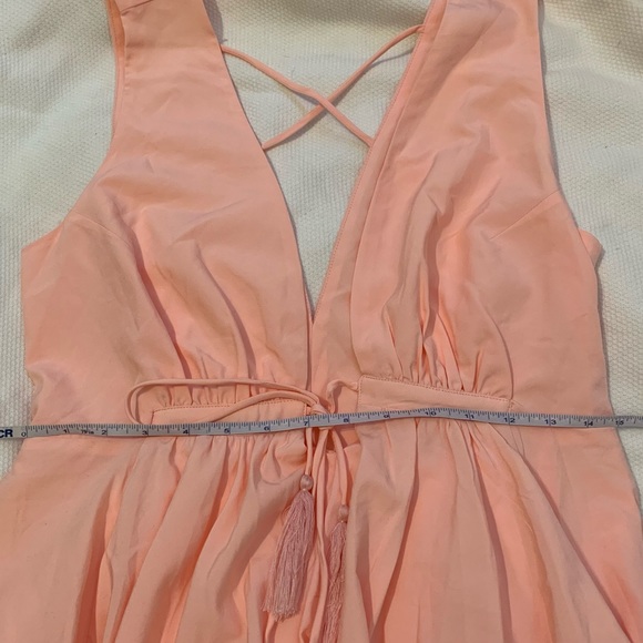 Essue Pink Sleeveless Deep V Mini Dress | Medium - Picture 7 of 9
